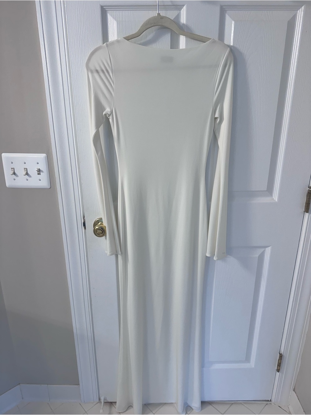 Meshki Ivory Long Sleeve Maxi Dress